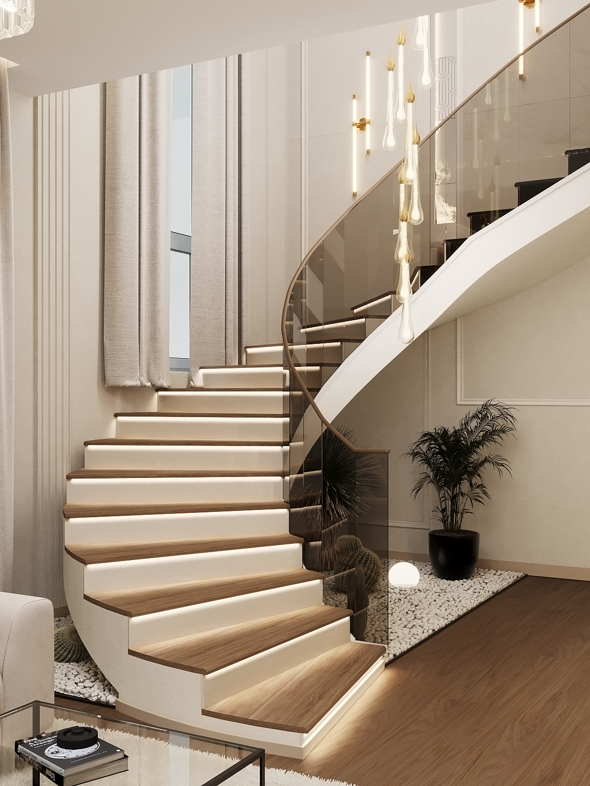 Визуализация интерьера загородного дома