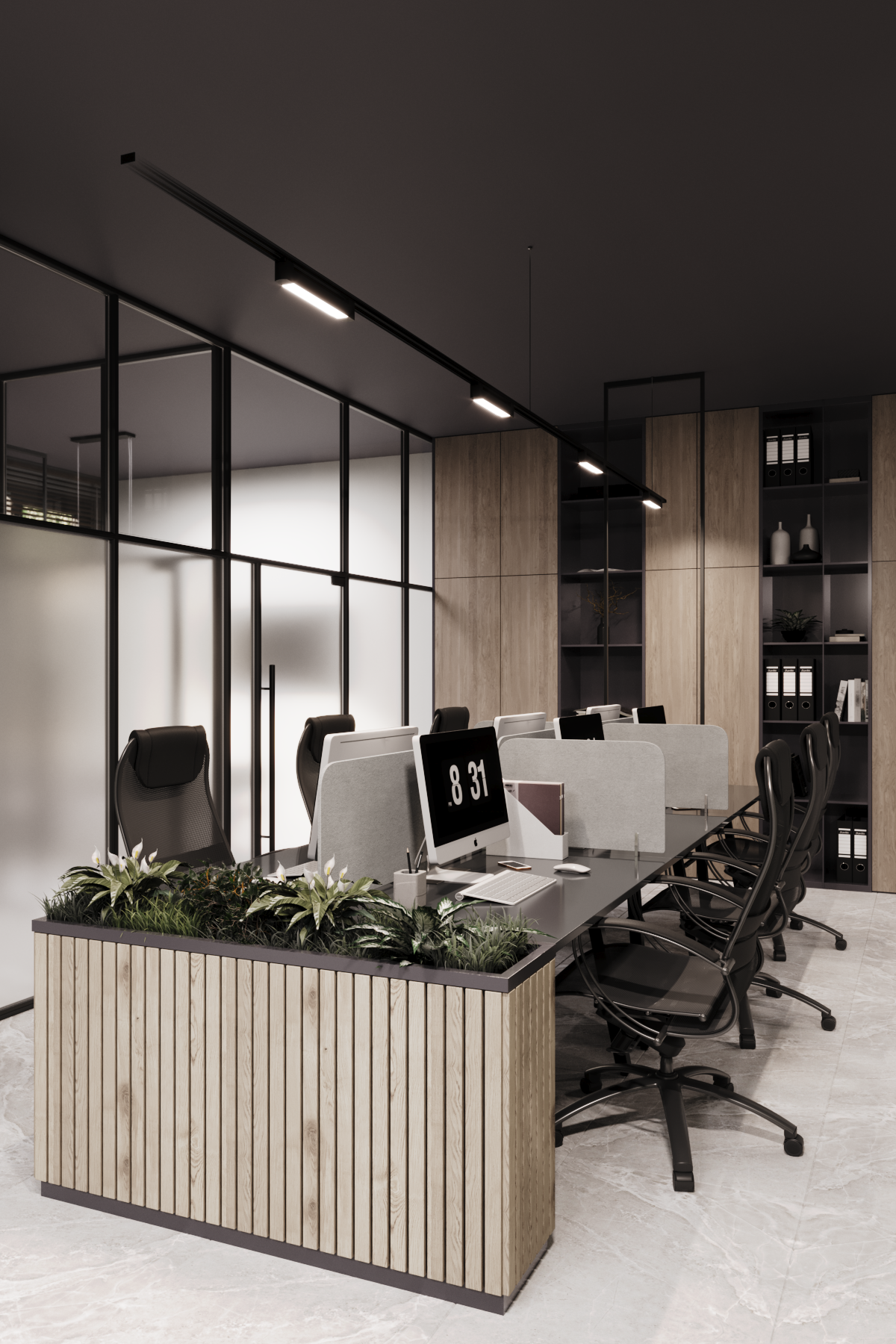 Визуализация офиса 107кв.м