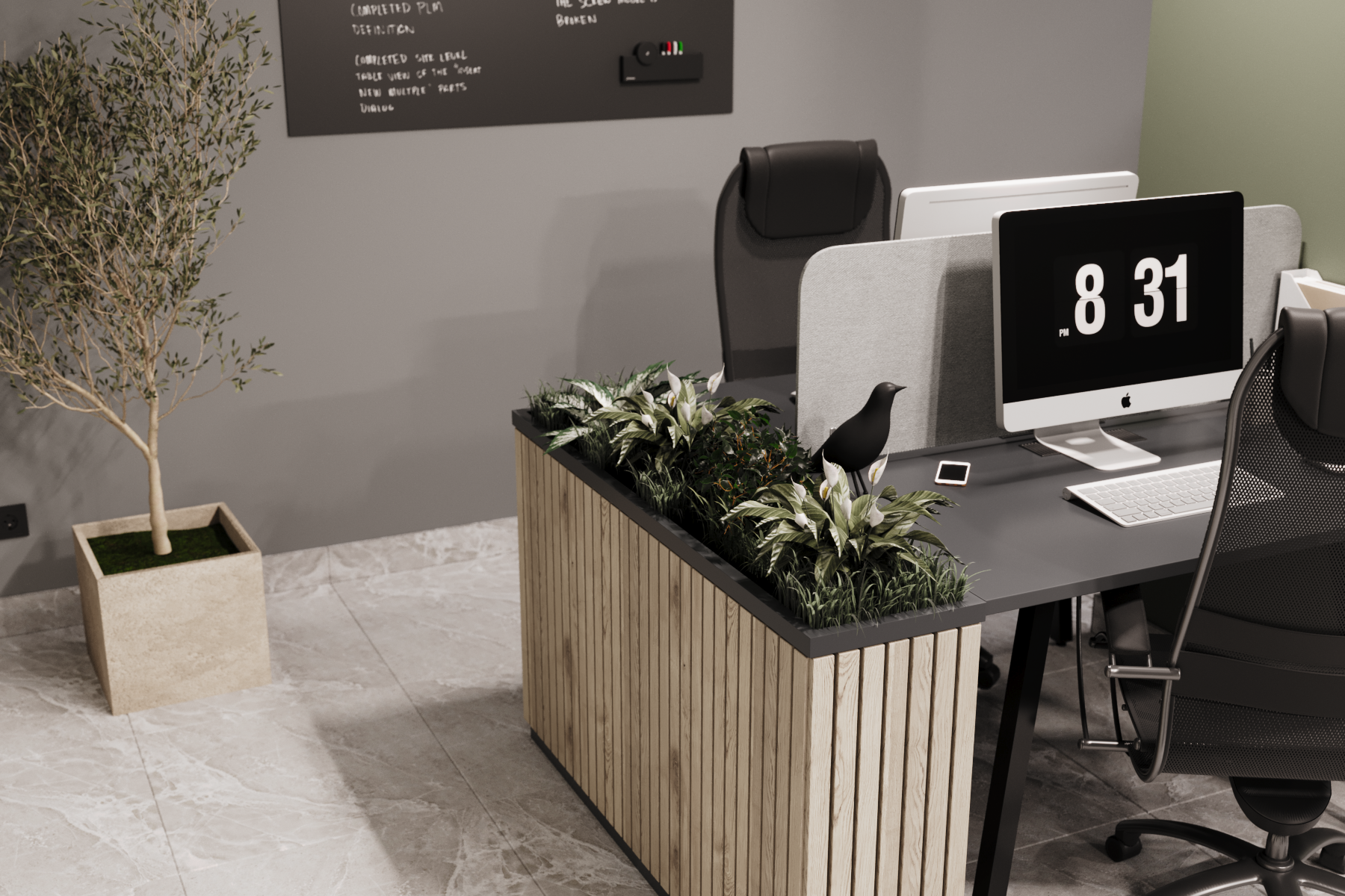 Визуализация офиса 107кв.м