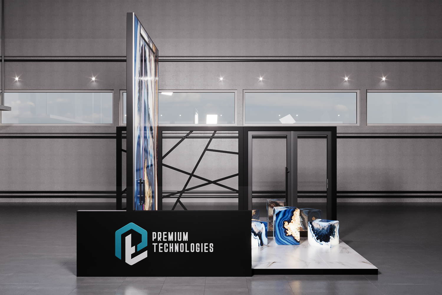 Визуализация выставочного стенда