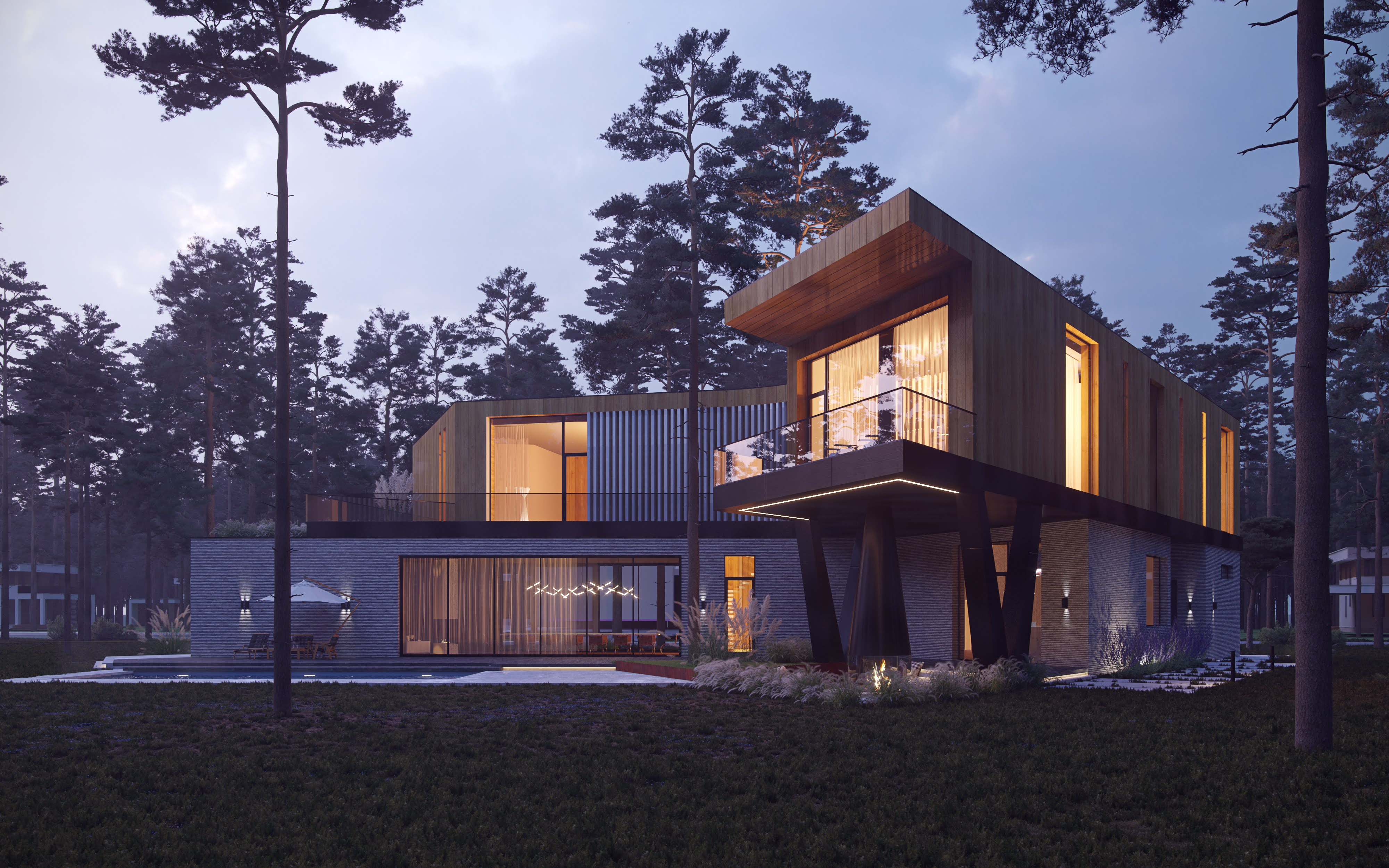 Дом с деревом