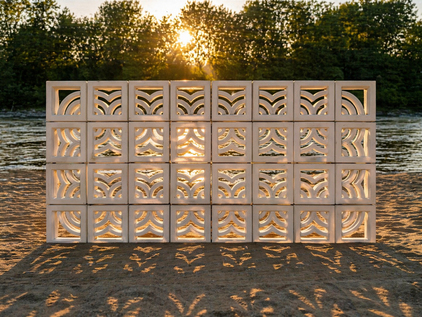 Обложка проекта: Декоративные бриз-блоки из архитектурного бетона VAYU