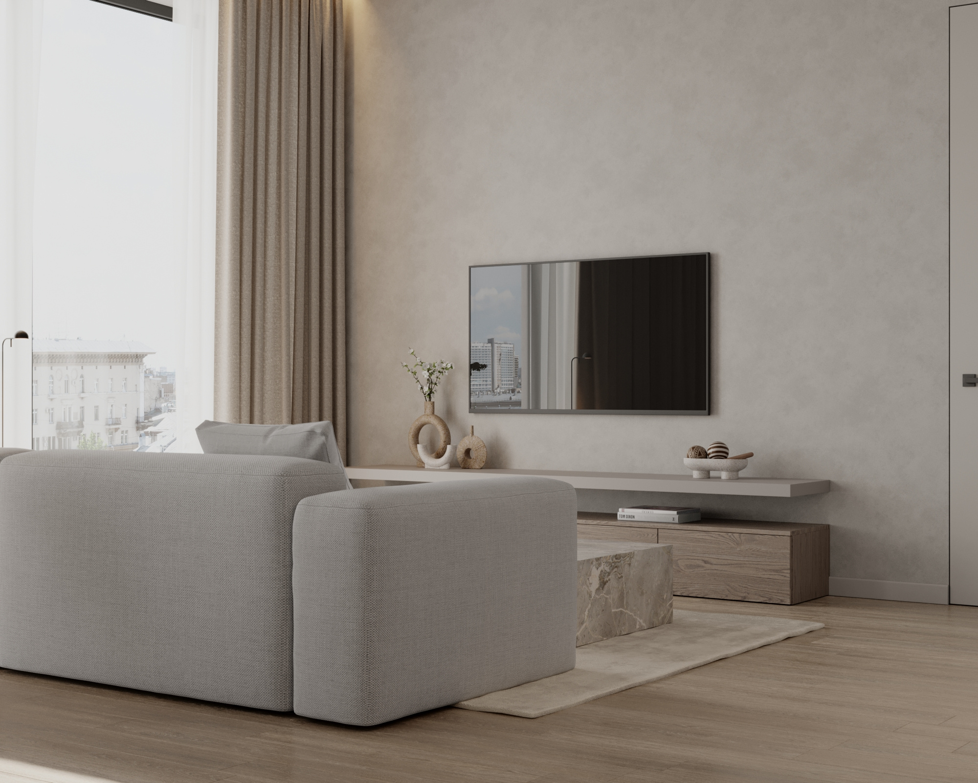 Дизайн квартиры 65 м² в стиле минимализм