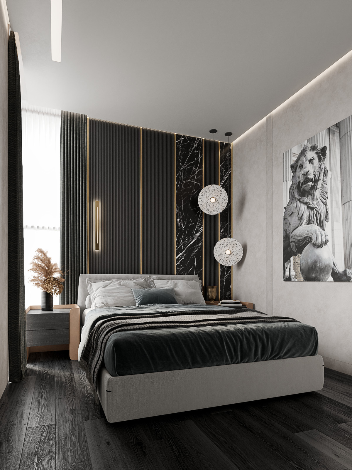 Dark bedroom