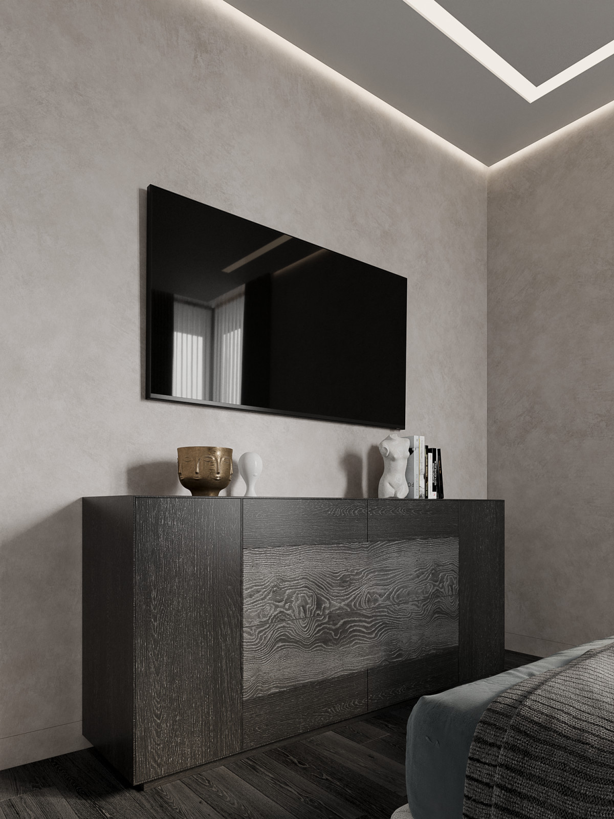 Dark bedroom
