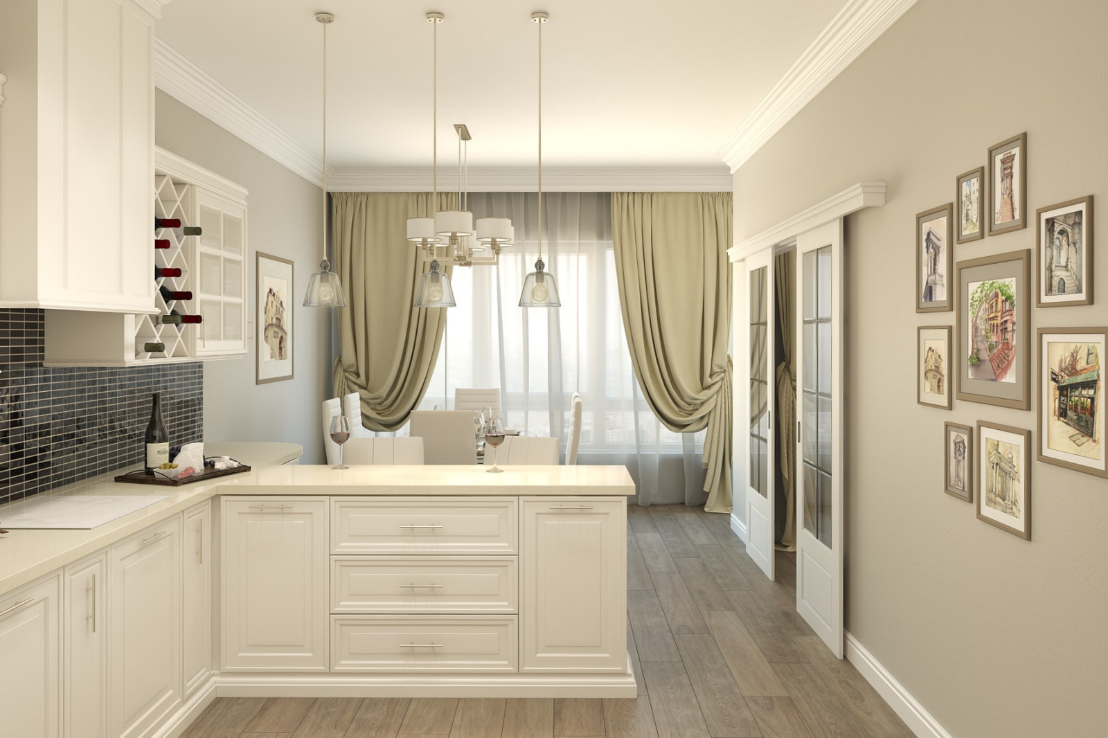 ЖК Метрополия,  3 комнаты, 110 м²