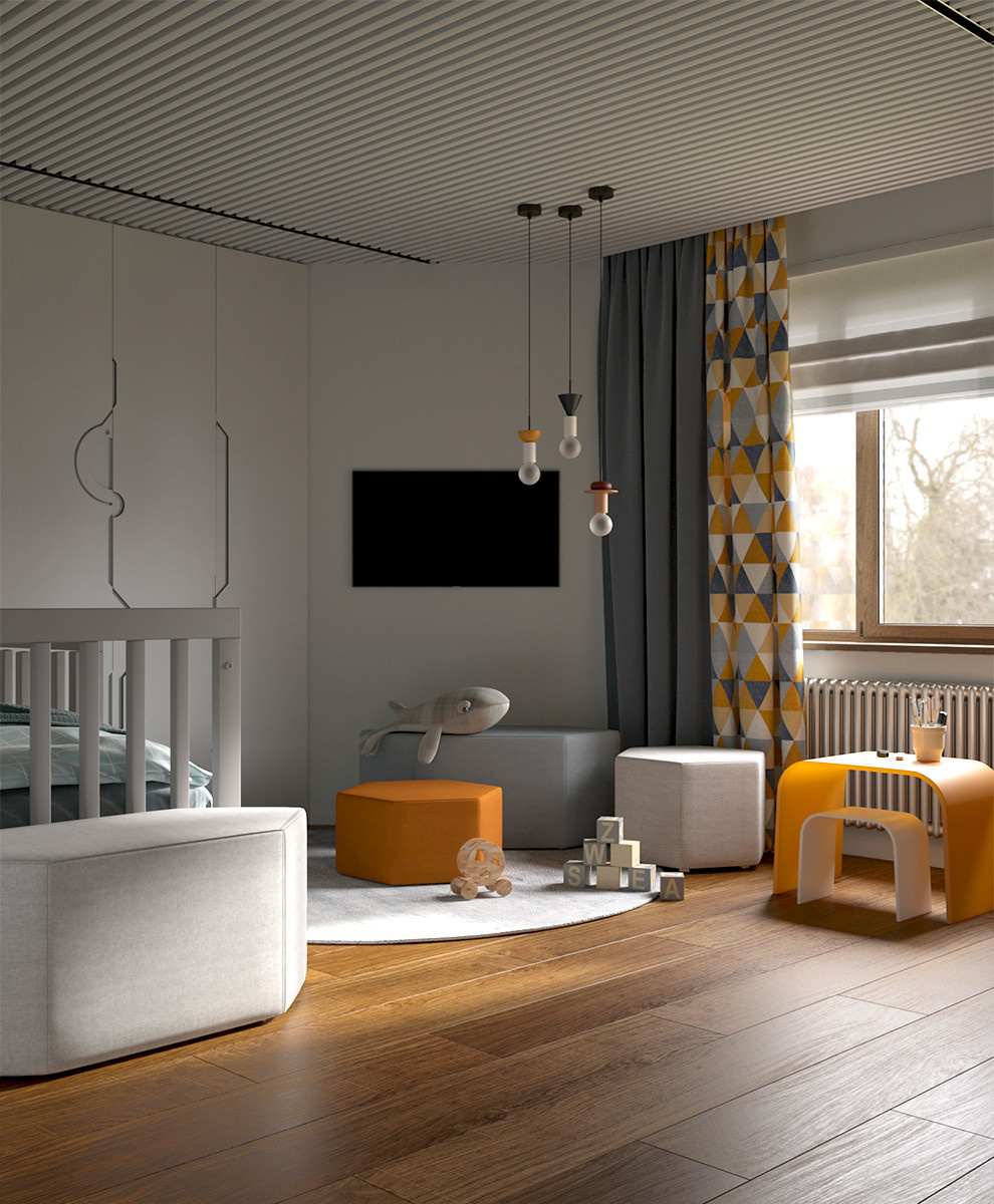 Квартира в темных оттенках, 90 м2