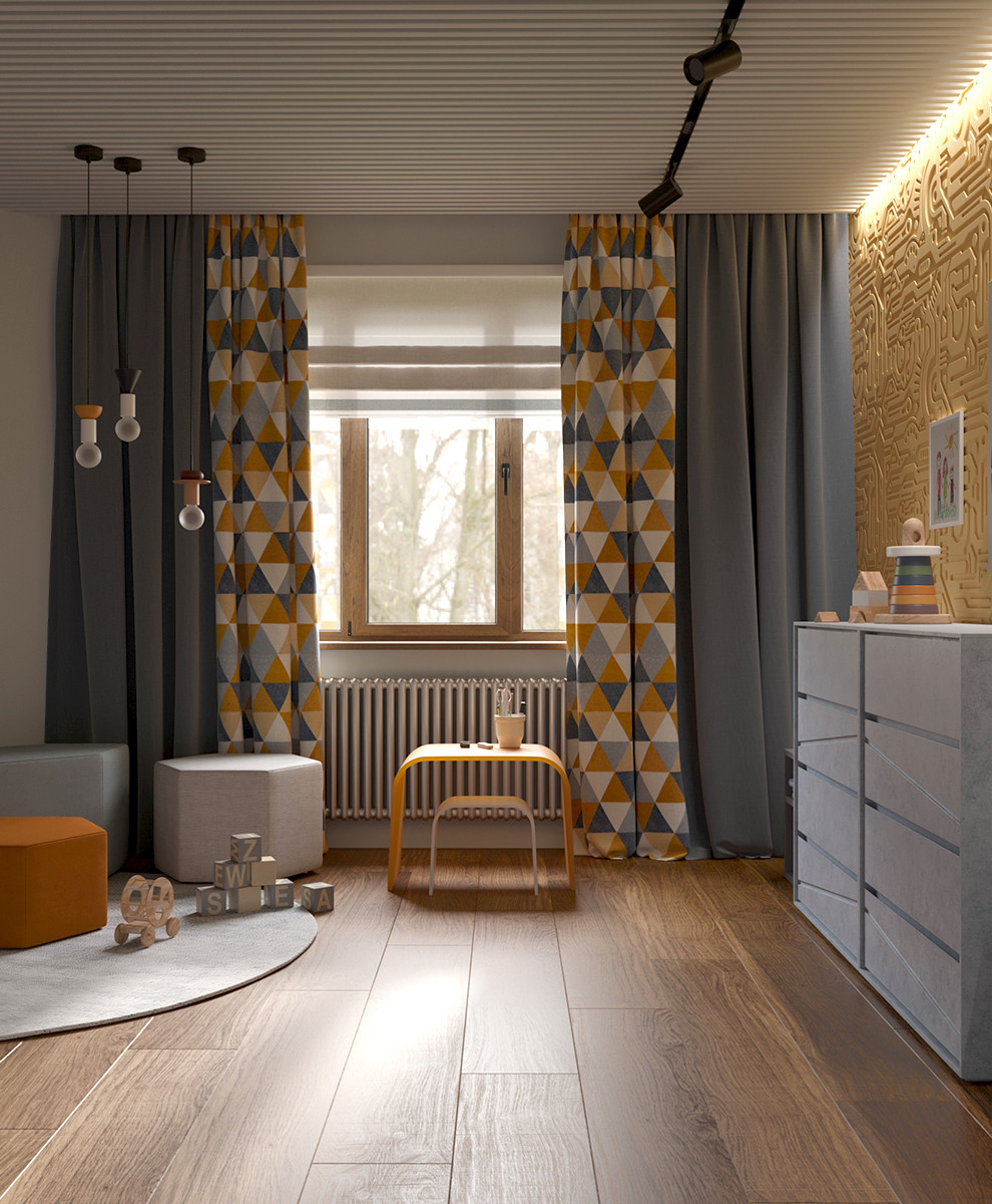 Квартира в темных оттенках, 90 м2