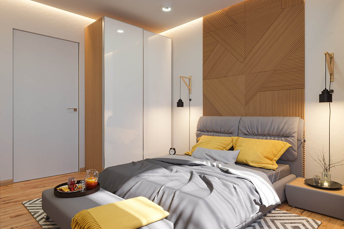 House project in Babenhausen, Germany. Guest bedroom