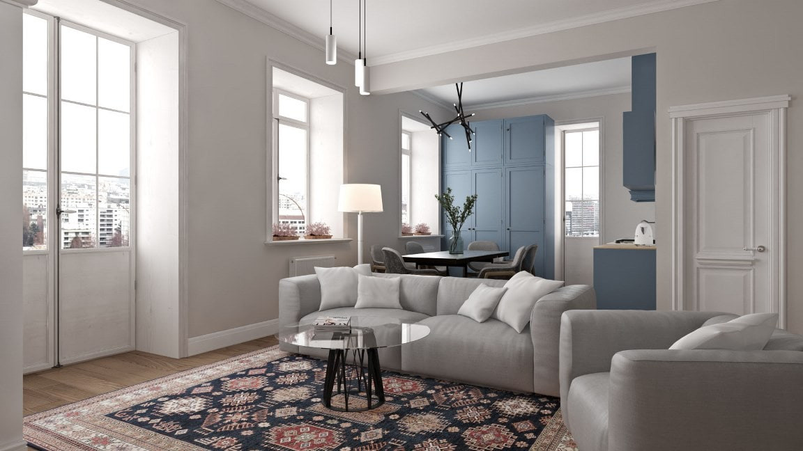 ЖК D1, 3 комнаты, 90 м²
