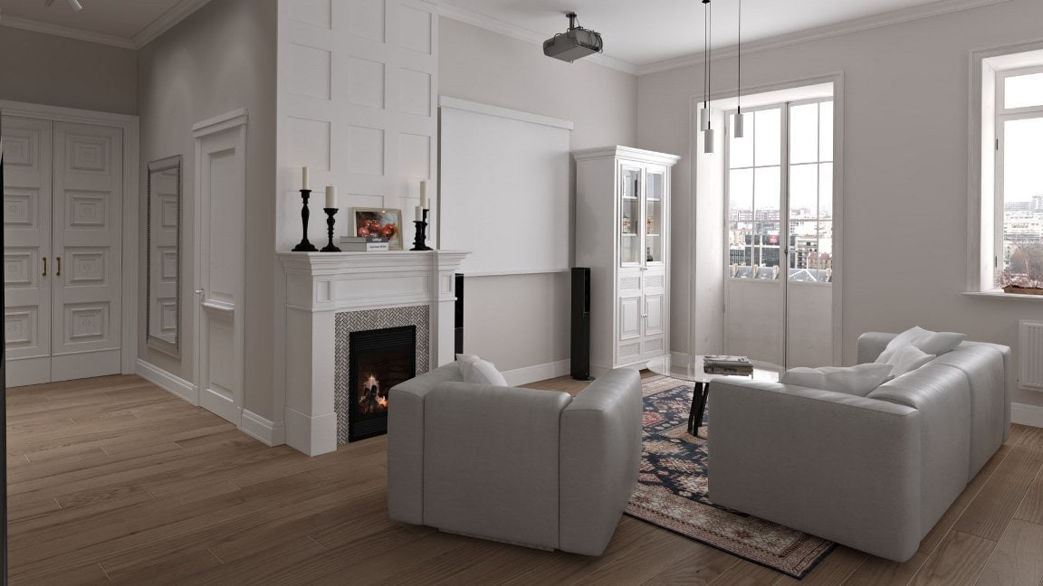 ЖК D1, 3 комнаты, 90 м²
