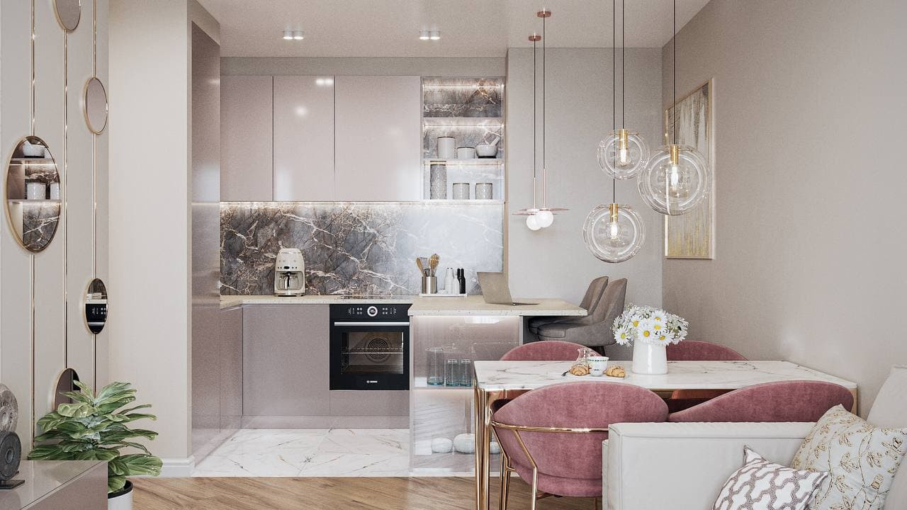 ЖК Врубеля 4, 2 комнаты, 45м²