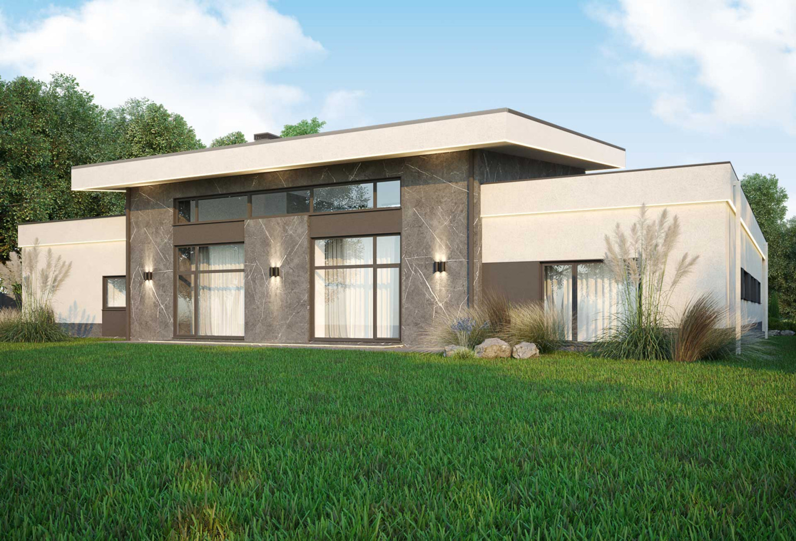 Индивидуальный проект дома в пос. Монетный monochromehouse 400 m2.