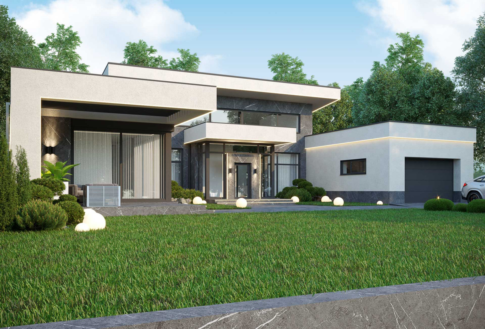 Индивидуальный проект дома в пос. Монетный monochromehouse 400 m2.