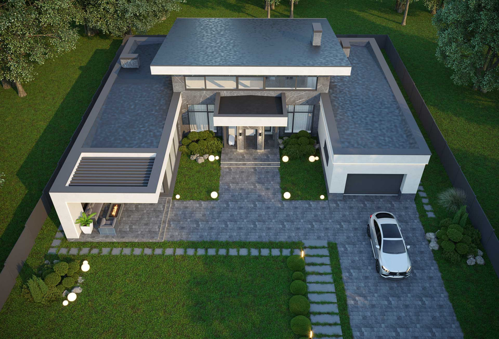 Индивидуальный проект дома в пос. Монетный monochromehouse 400 m2.