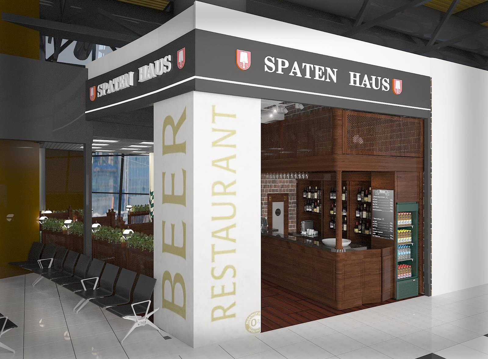 Международный аэропорт «Шереметьево» Терминал С "SPATEN HAUS" площадью 90,0м2