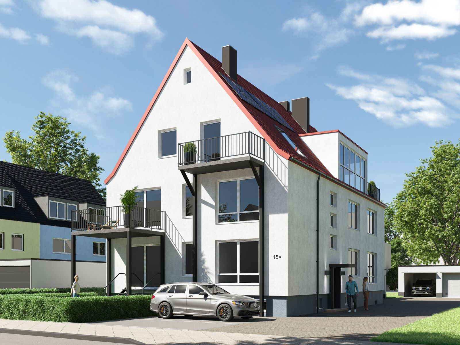 Ansicht des Hauses von der Straße