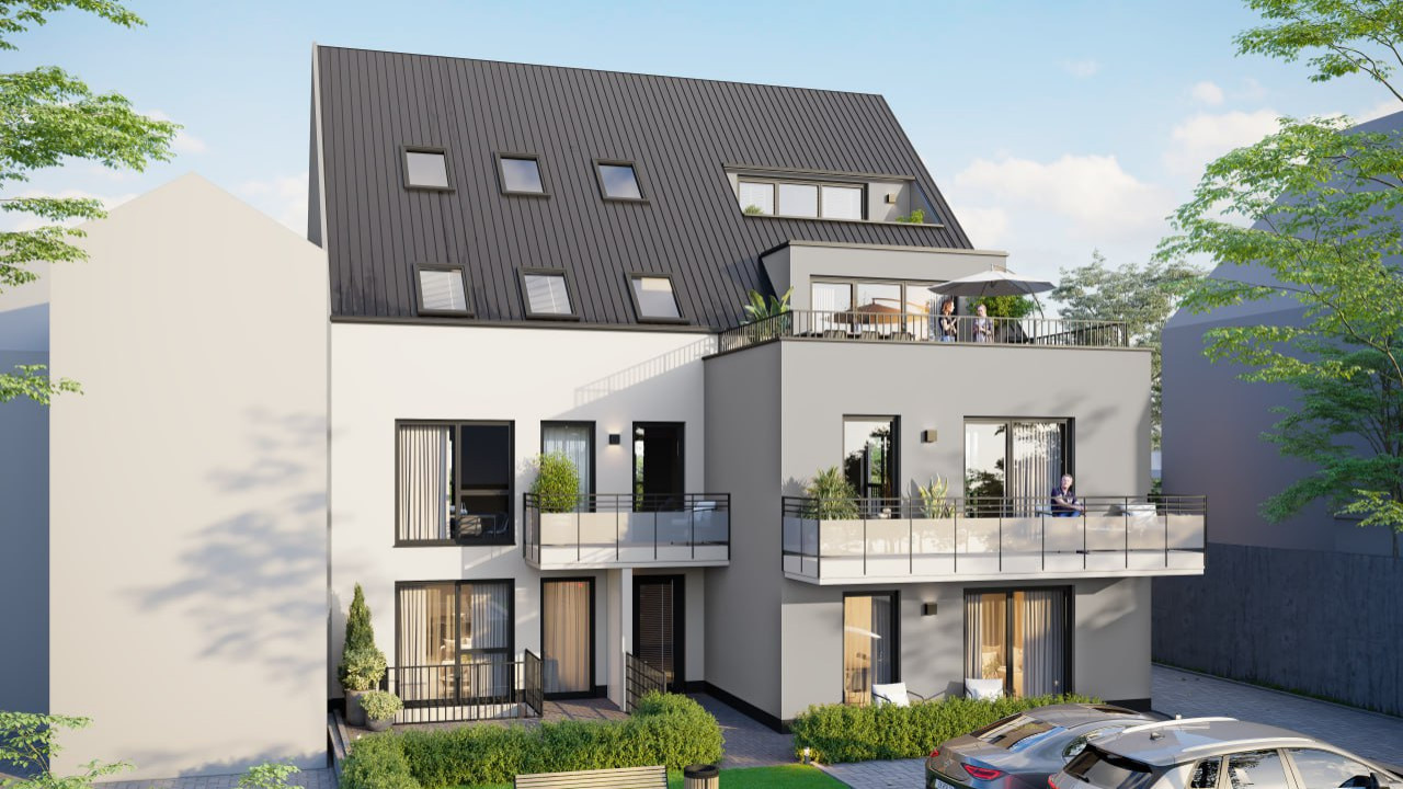 Blick auf das Haus vom Innenhof