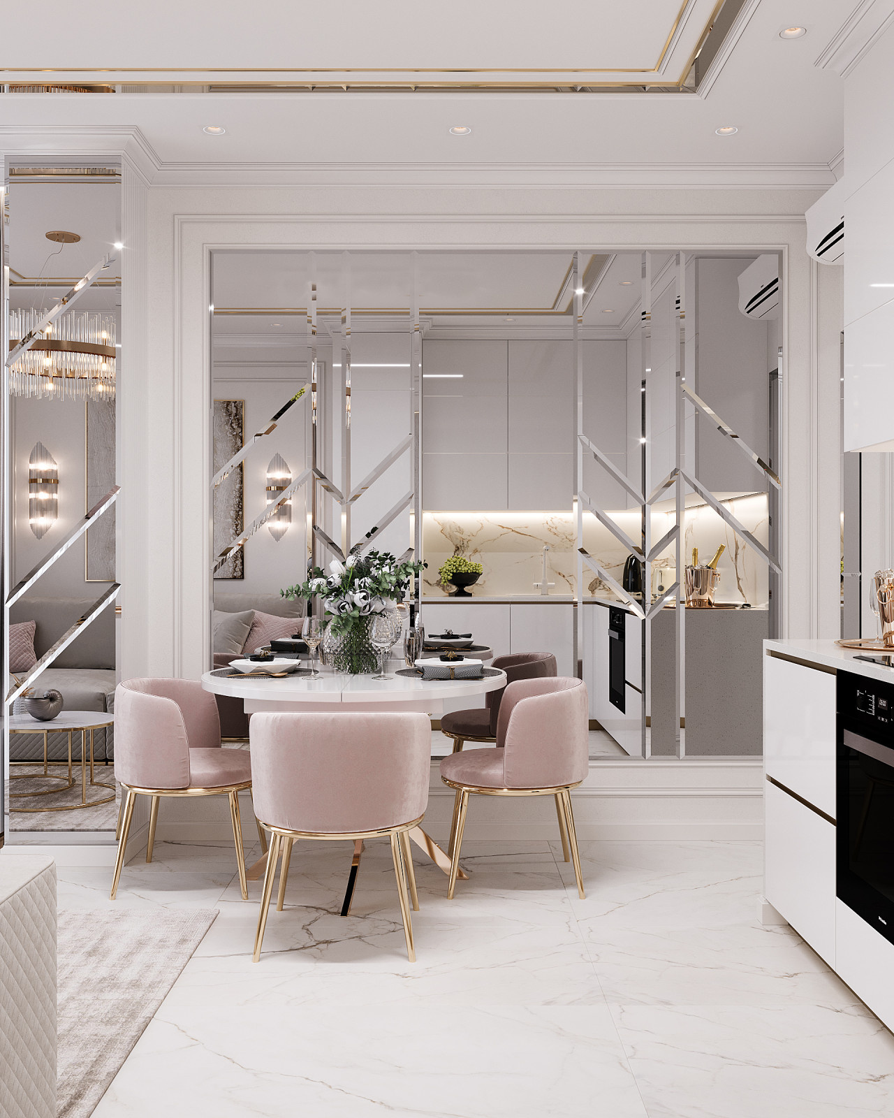 Светлый воздушный интерьер в ЖК Жемчужный Каскад