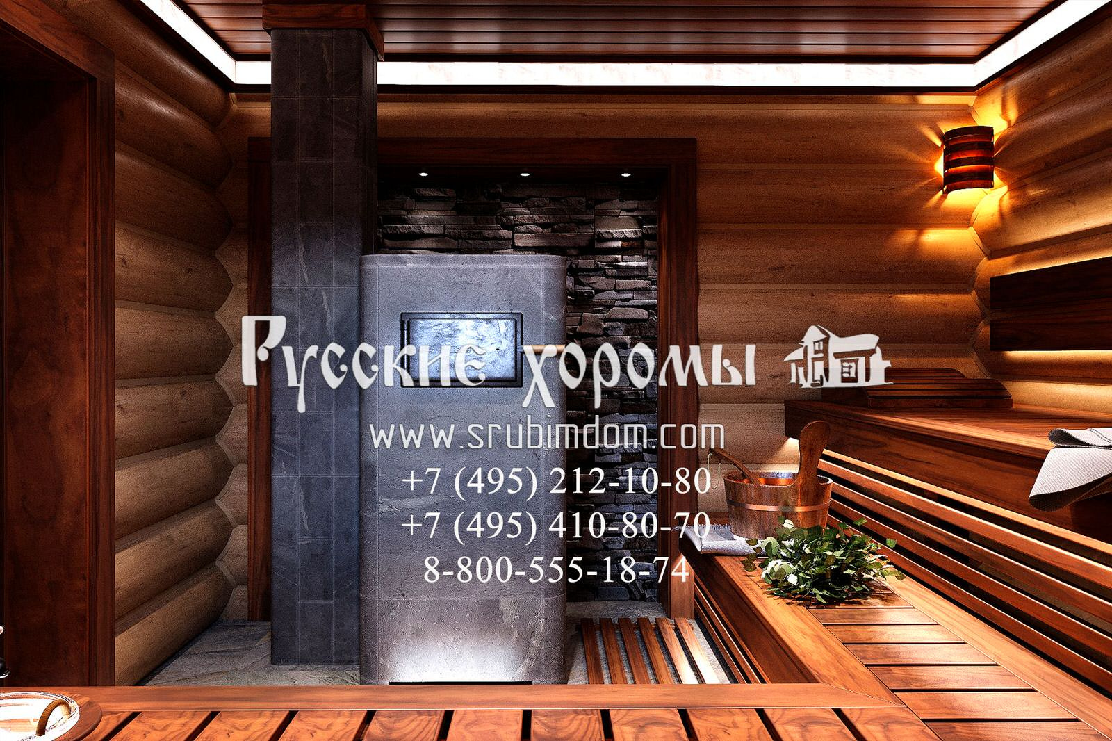 Дизайн деревянной бани - парная