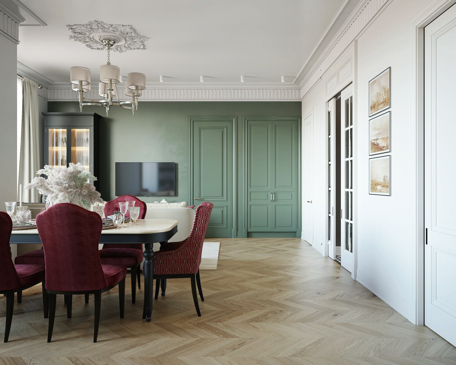 Современная классика, квартира 78м2