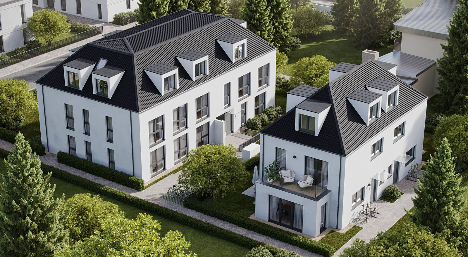 1 Mehrfamilienhaus und 1 Doppelhau