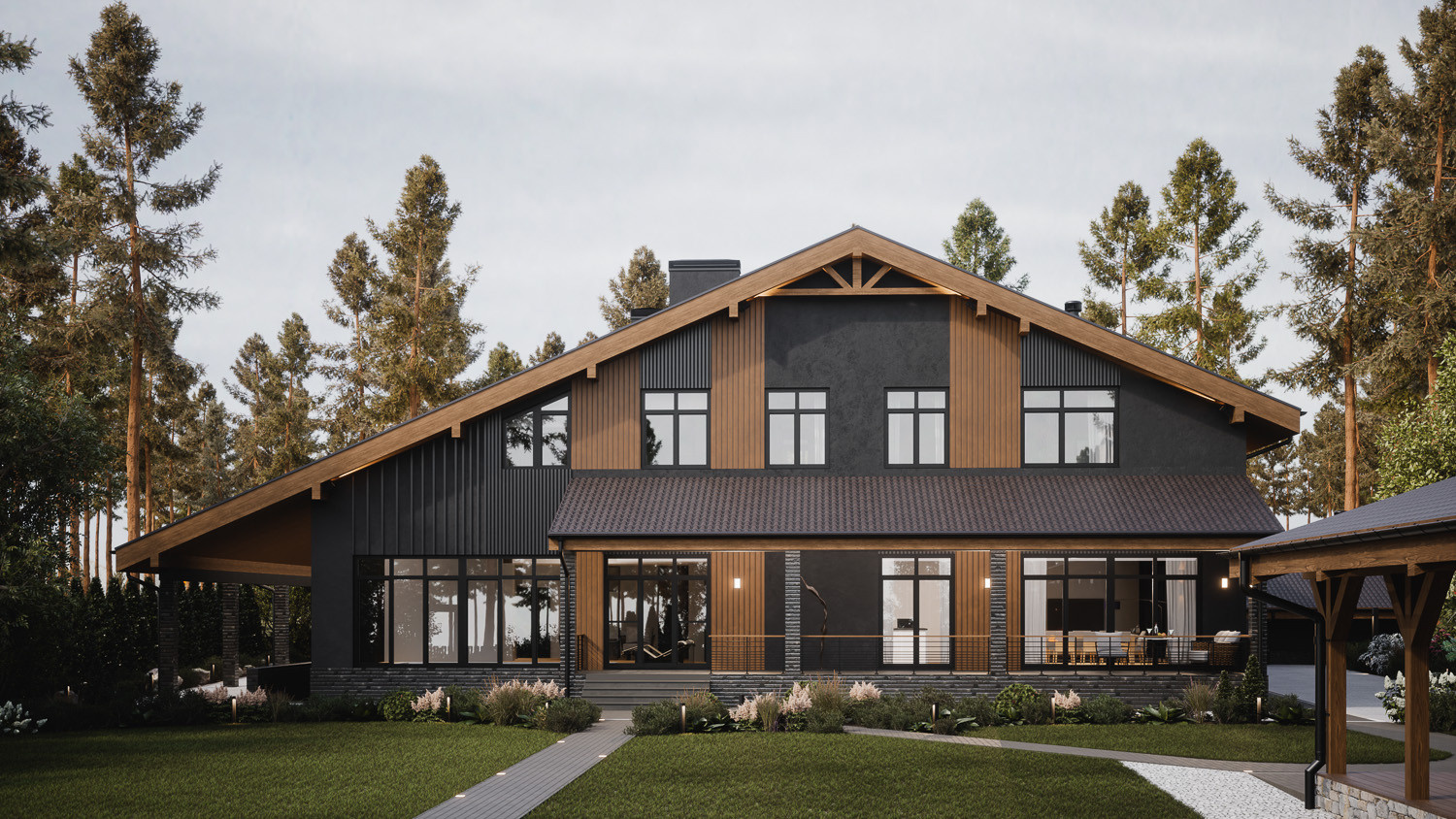 Современное шале Dark Chalet 730