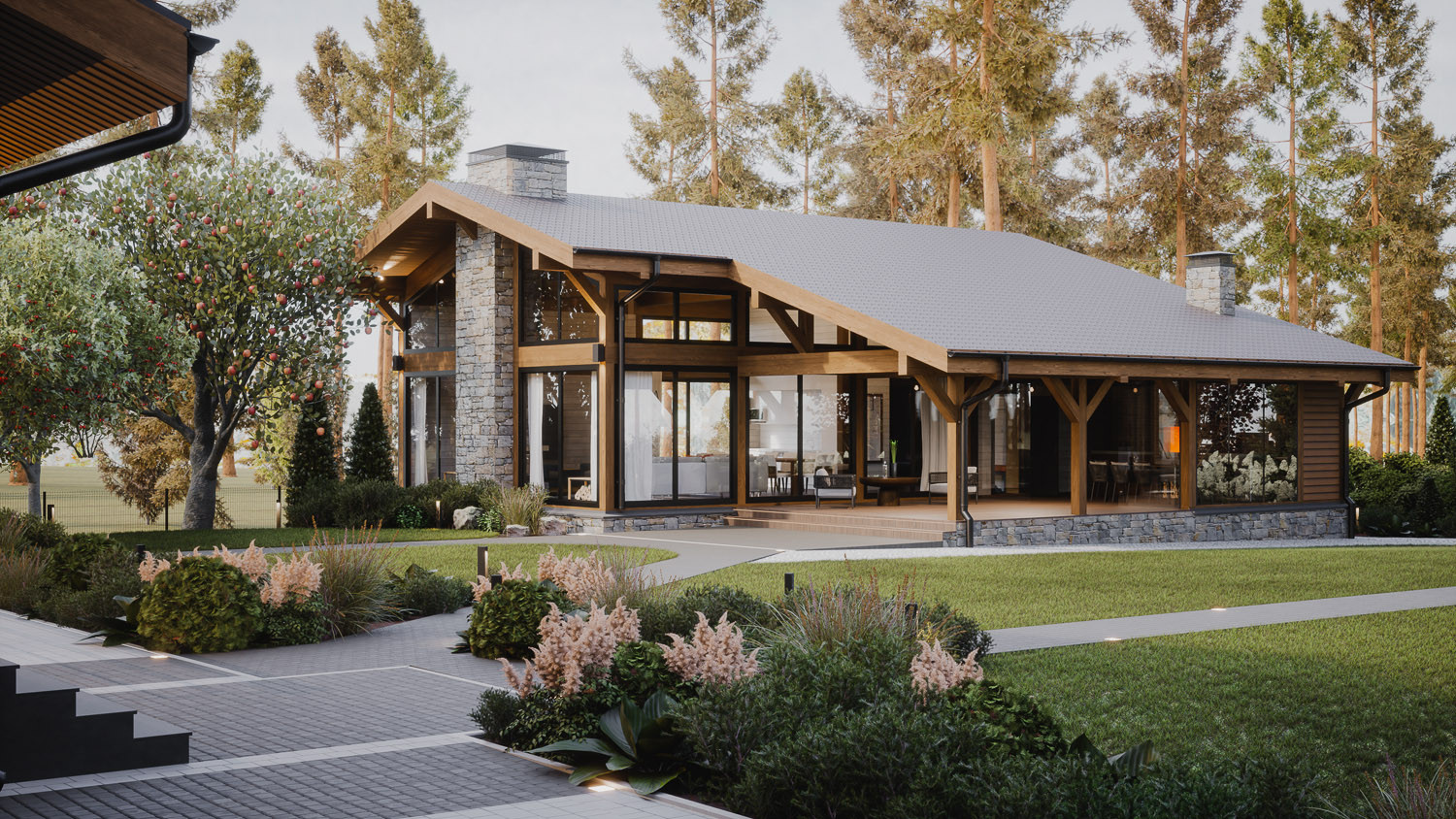 Современное шале Dark Chalet 730