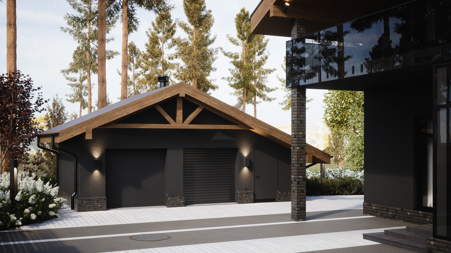 Современное шале Dark Chalet 730