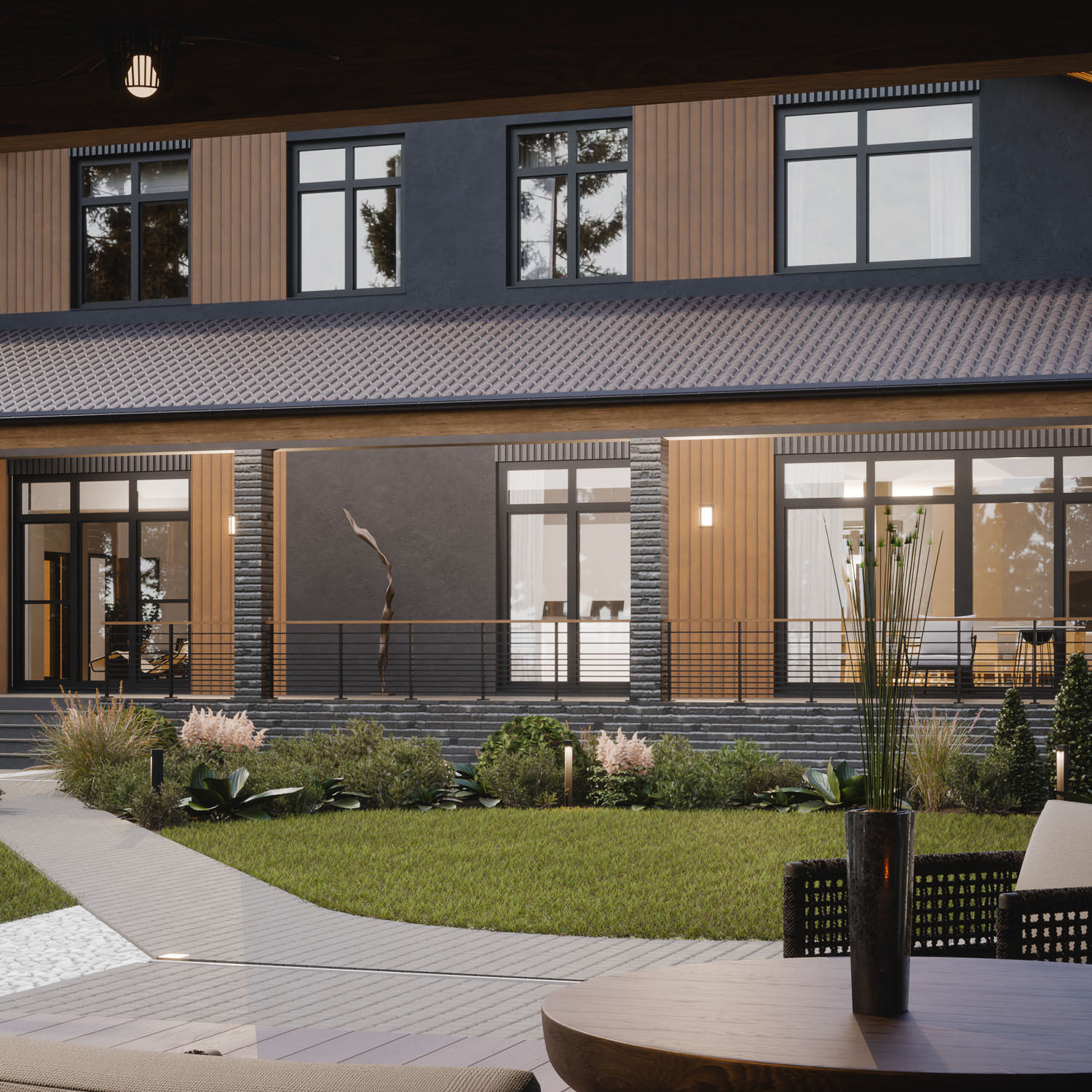 Современное шале Dark Chalet 730