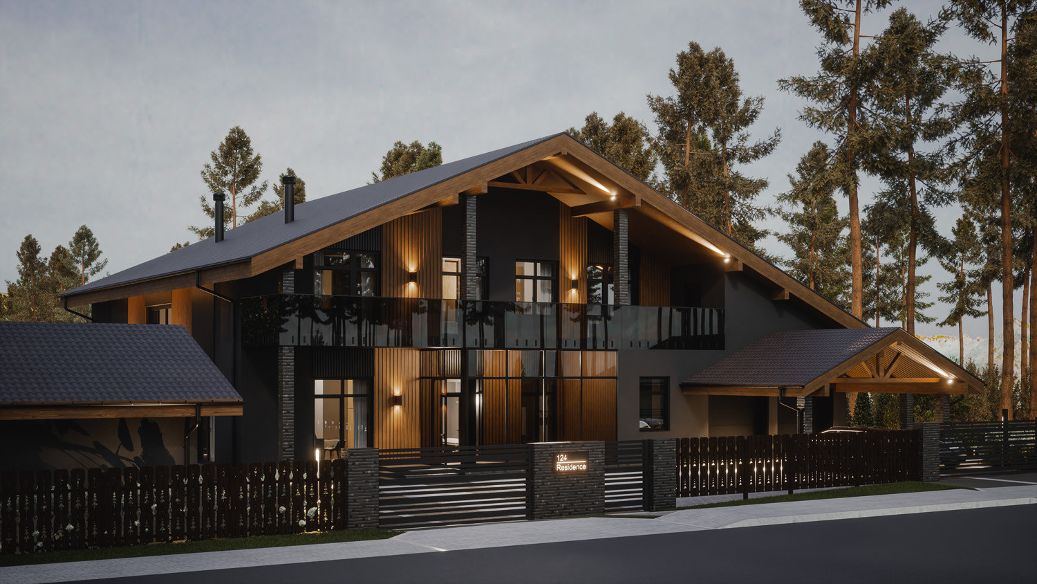 Современное шале Dark Chalet 730