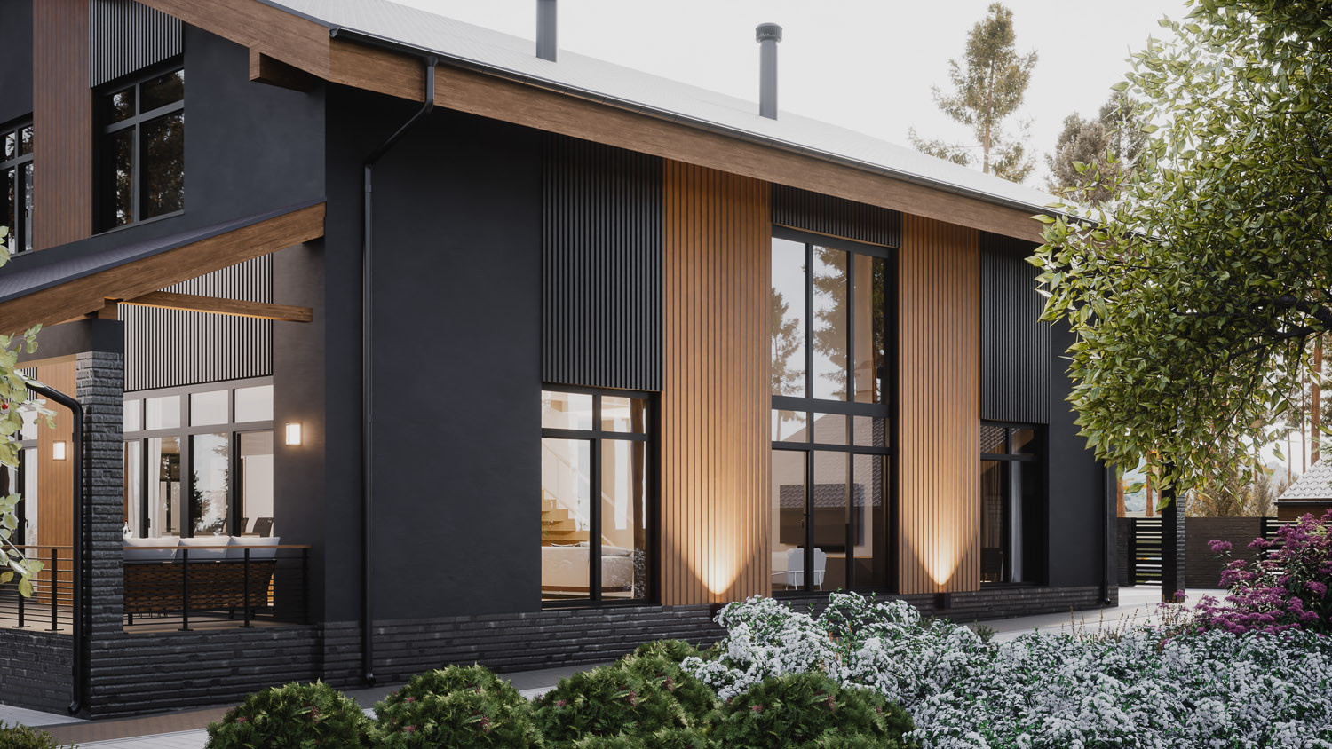 Современное шале Dark Chalet 730