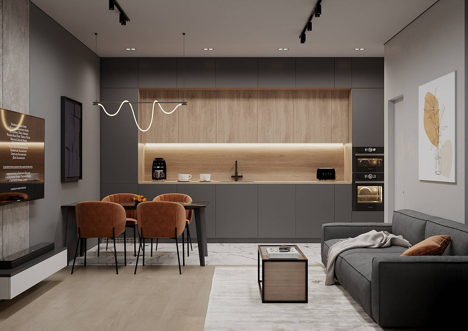 Дизайн-проект квартиры 70 м² в ЖК "DOK" | Тюмень