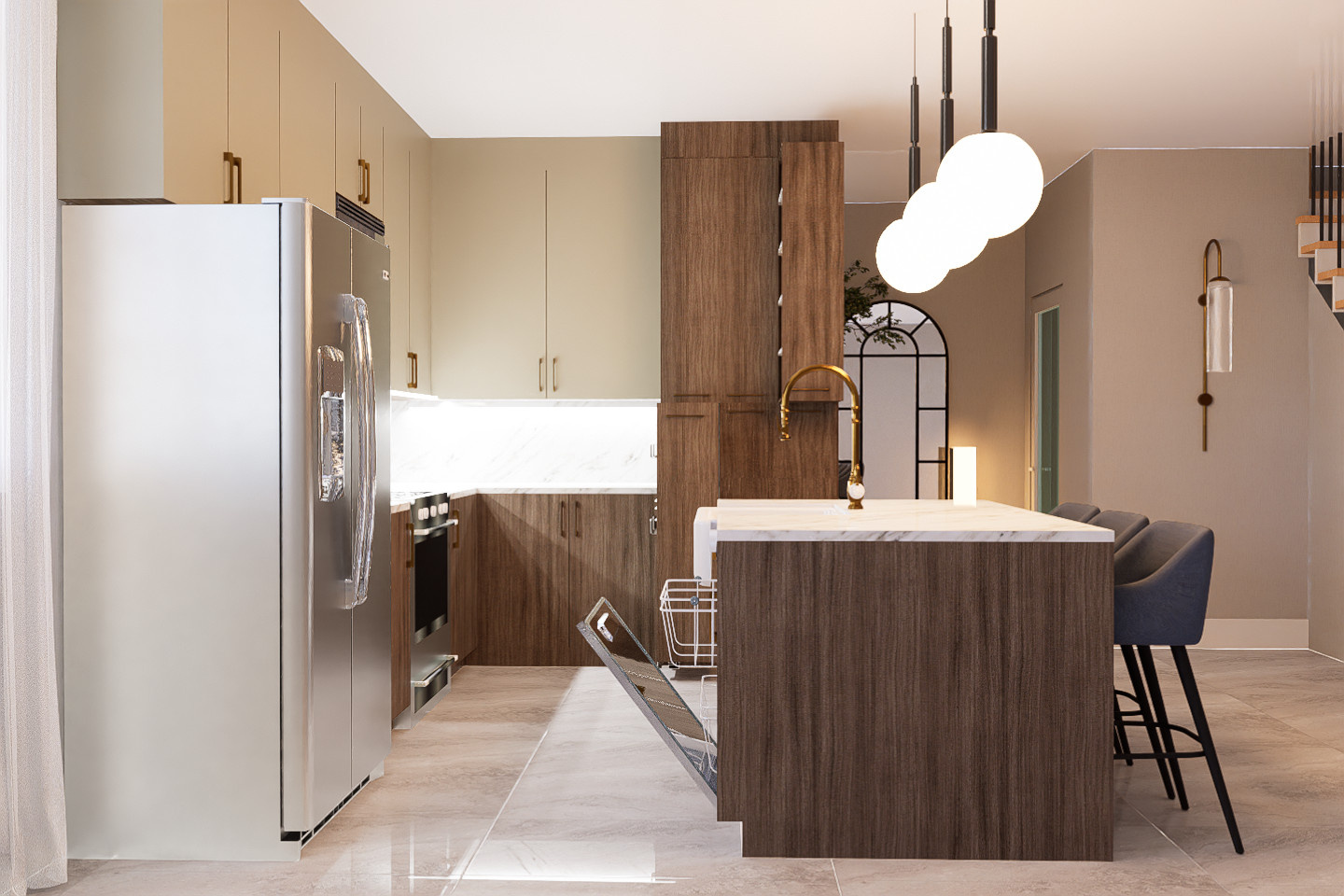 Die Küchen im Texas USA 2023. The kitchens in Texas 2023 (Render)