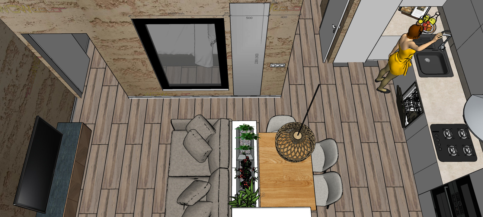 Wohnung mit Gas 43 m2 (Apartmens with gas 43 sq m)