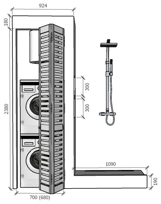 Planungslösung 37m2 (Planning solution 37 sq m)