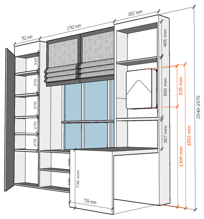 Planungslösung 37m2 (Planning solution 37 sq m)