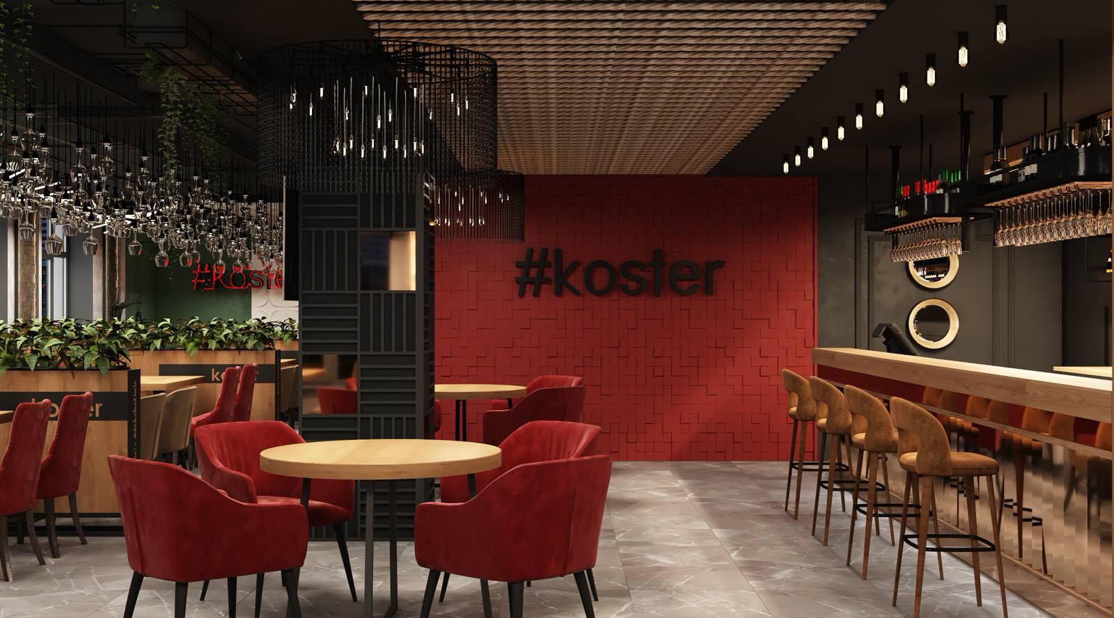 Дизайн ресторана «Koster» в Нижнекамске