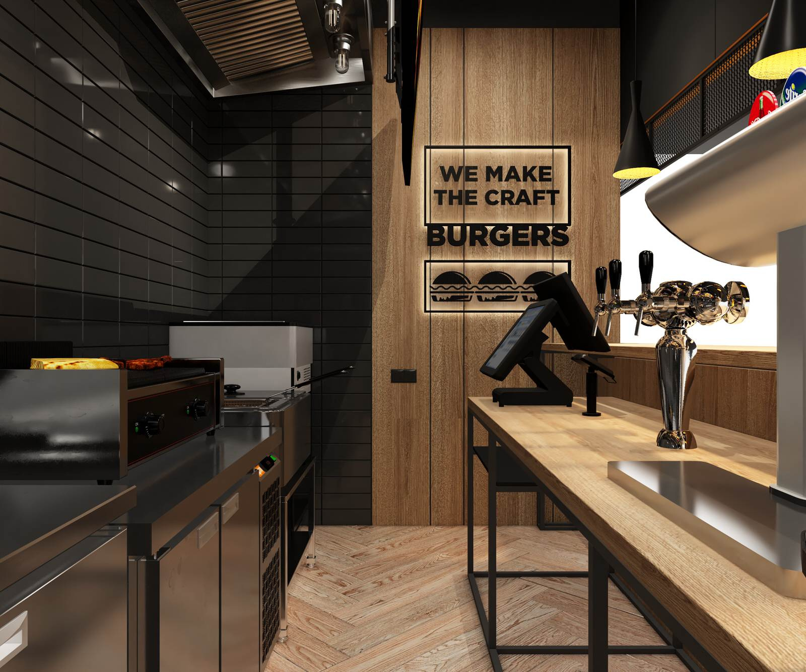 Дизайн корнера «Burger Club»