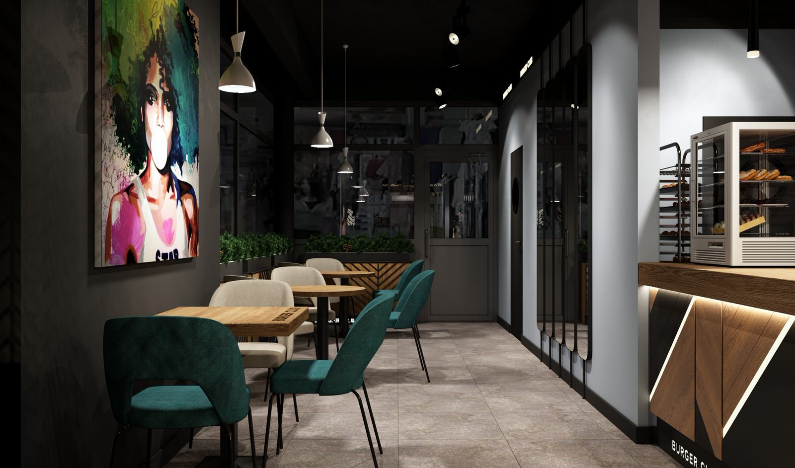 Дизайн проект ресторана «Burger Club» в Москве