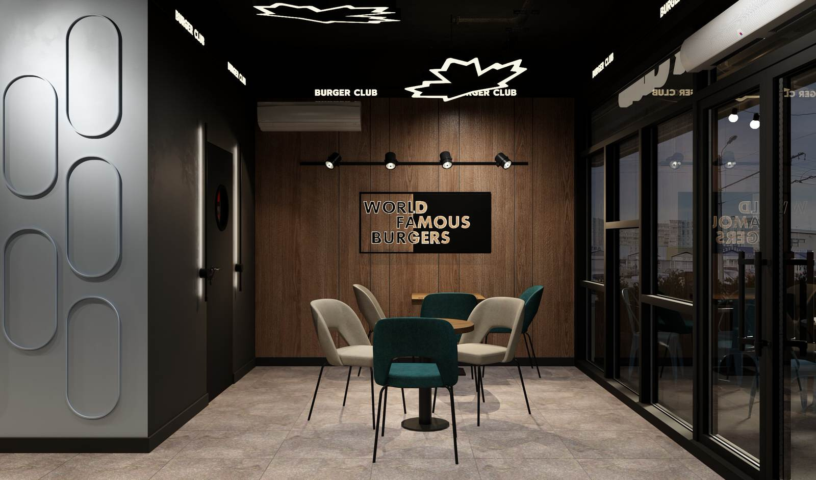 Дизайн проект ресторана «Burger Club» в Москве
