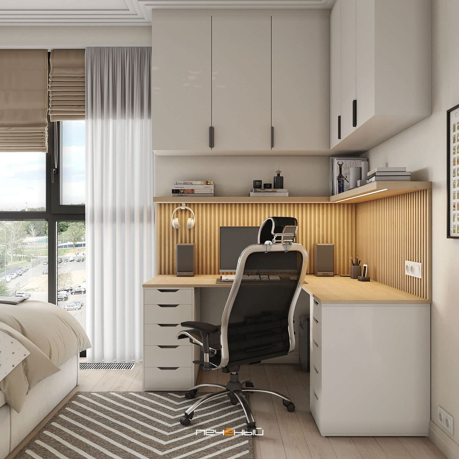 2024 Дизайн 3-х комн. квартиры в стиле неоклассика, 71 м², ЖК RDD