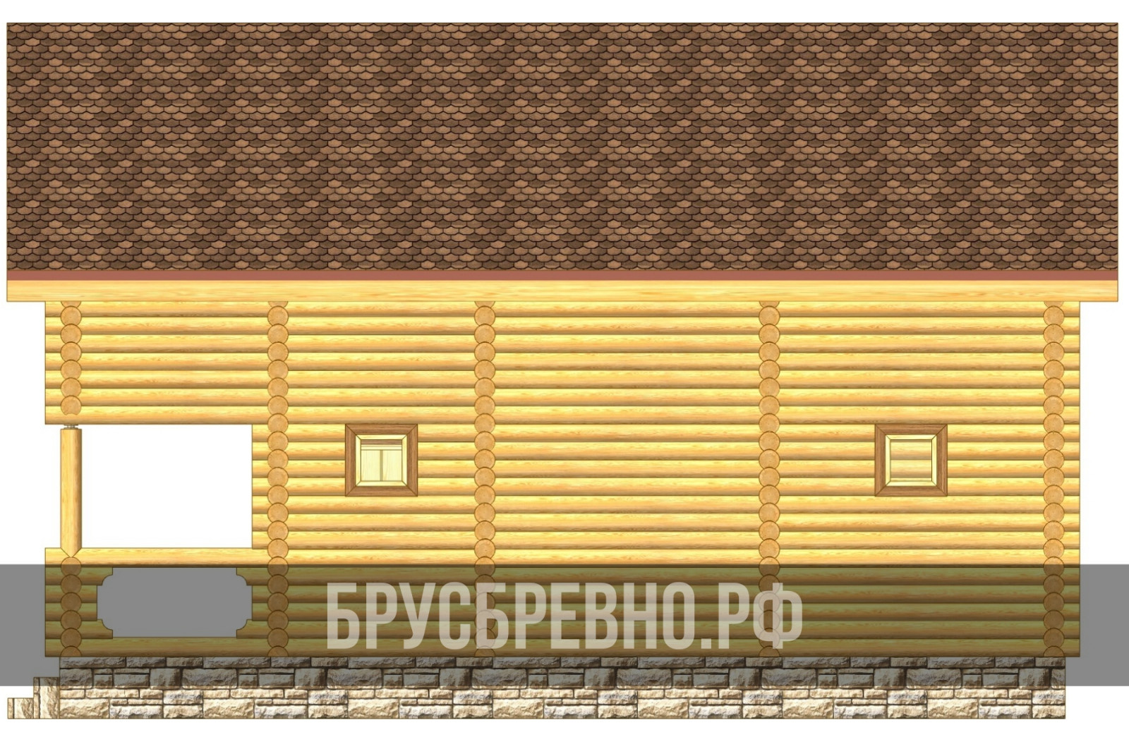 Проект 563 Баня 6х10 бревно 200