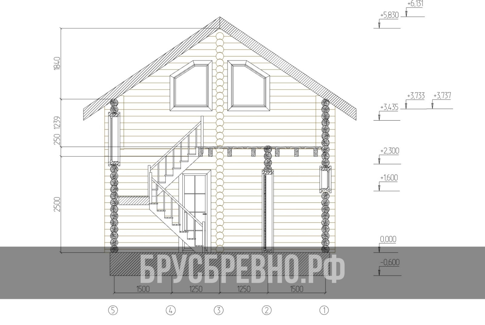 Проект 563 Баня 6х10 бревно 200