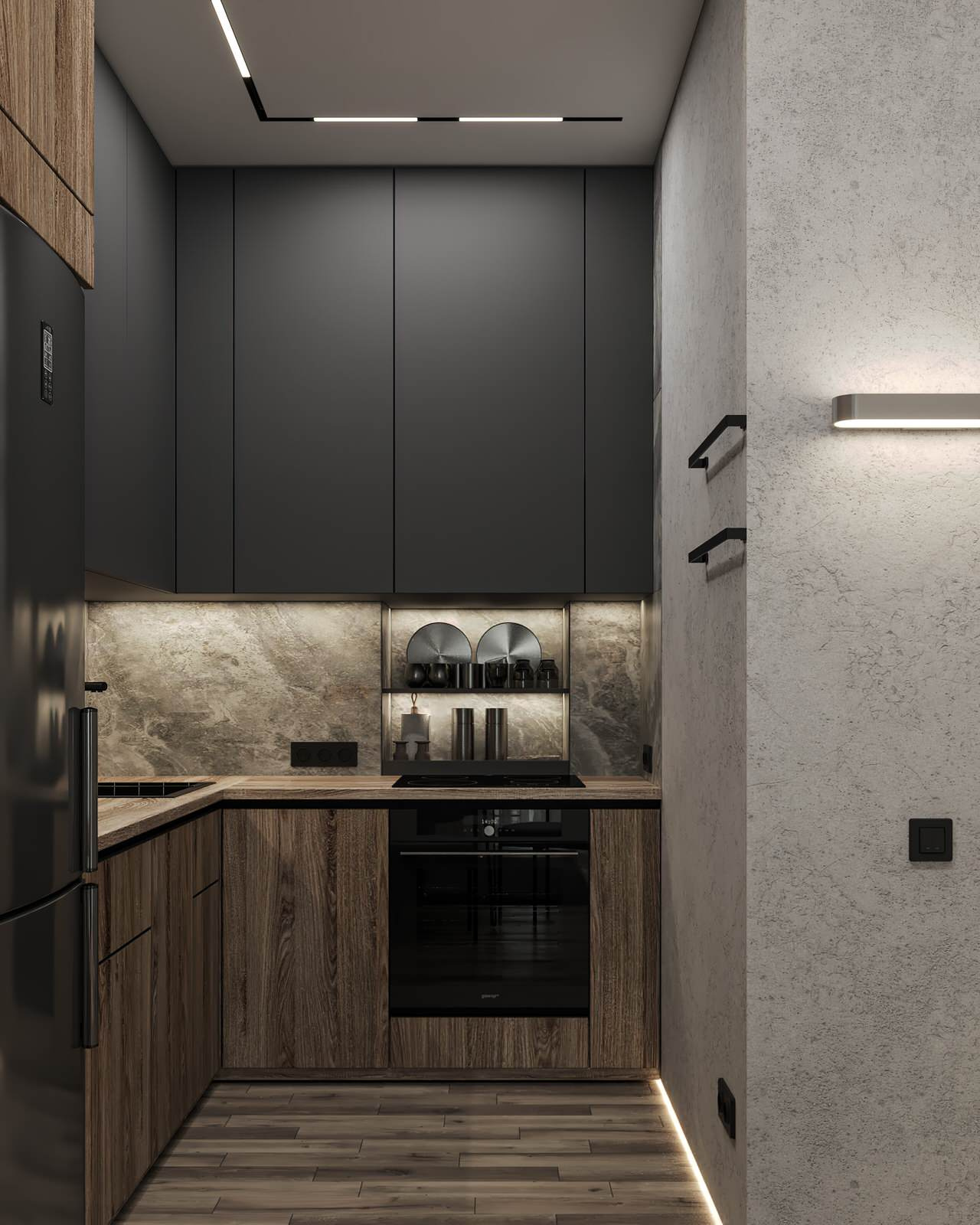 9. Gray house. Кухня-гостиная