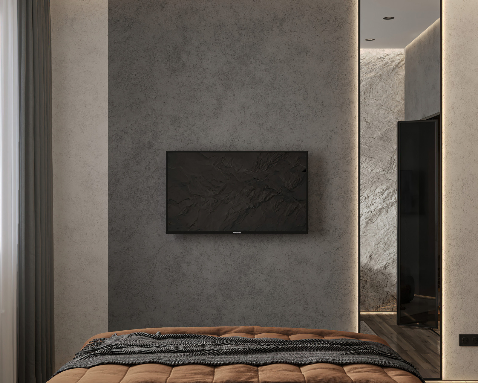 9. Gray house. Спальня