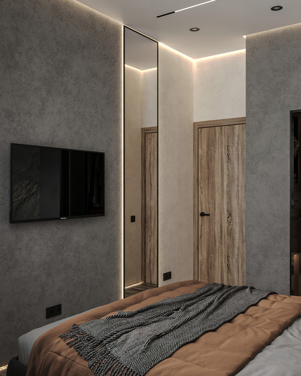 9. Gray house. Спальня
