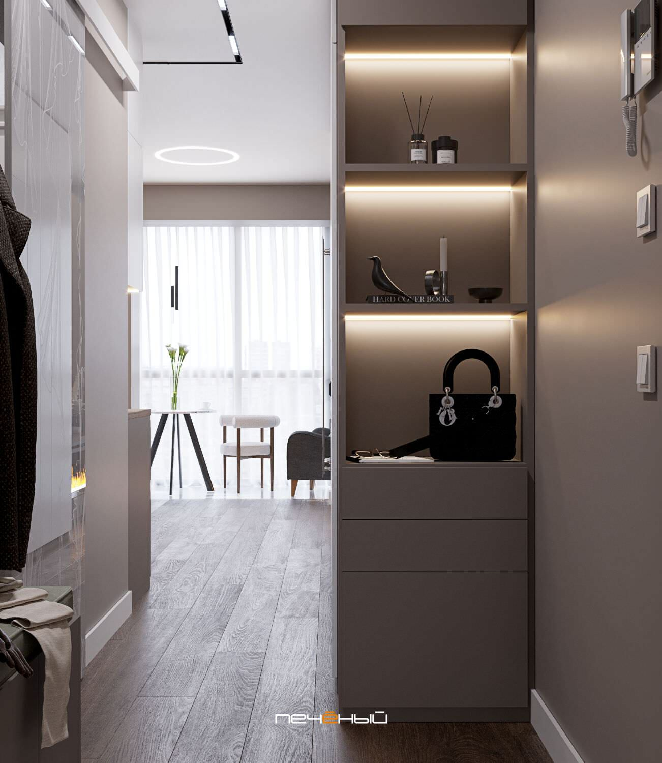 2024 Дизайн квартиры-студии в современном стиле, 26 м², Москва, Аквилон Митино