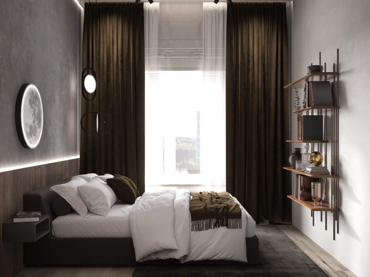 проект 1-комнатной квартиры MINIMALISM & LOFT