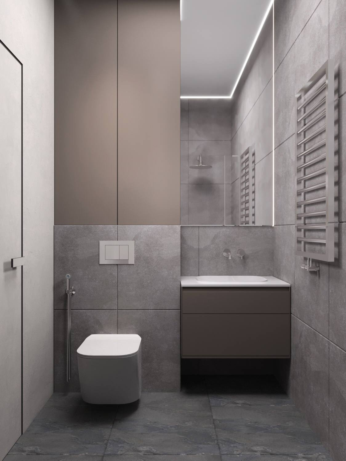 проект 1-комнатной квартиры MINIMALISM & LOFT